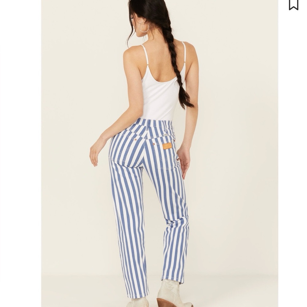 Wrangler Blue and White Striped Jeans NWT